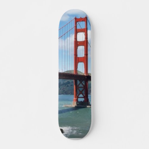 Golden Gate Bridge And Fort Point In San Francisco Skateboard Deck