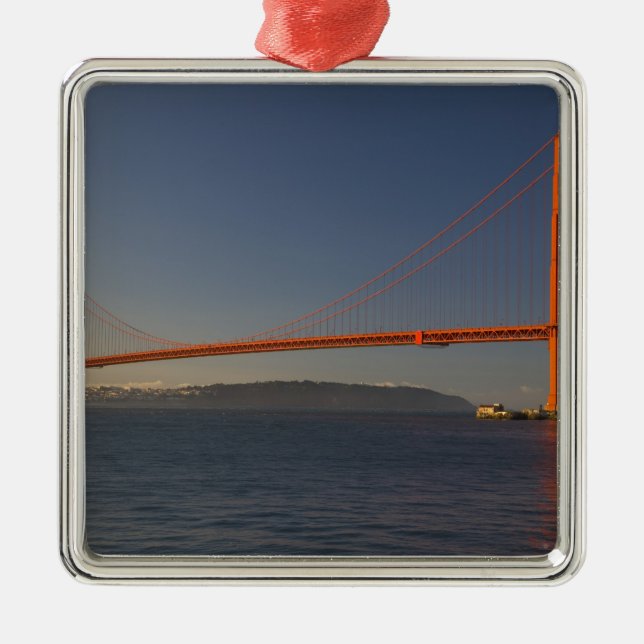 Golden Gate Bridge and San Francisco 5 Metal Ornament (Front)
