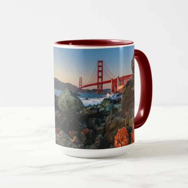 Golden Gate Bridge at Dusk | San Francisco Mug (Front Right)