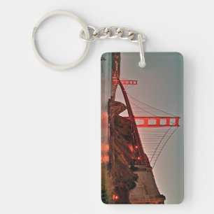 Golden Gate Bridge at Sun Down Keychain