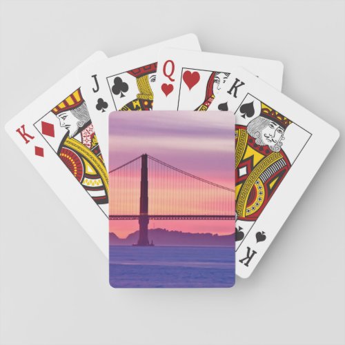 Golden Gate Bridge at Sunset Poker Cards