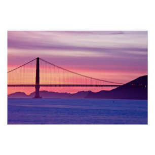 Golden Gate Bridge at Sunset Poster