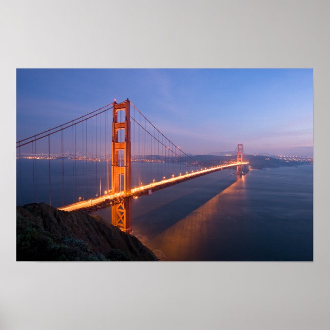 Golden Gate Bridge at Sunset Poster (Front)
