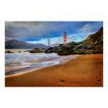 Golden Gate Bridge At Sunset Poster at Zazzle