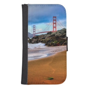 Golden Gate Bridge at sunset Samsung S4 Wallet Case