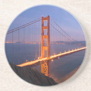 Golden Gate Bridge at Sunset Sandstone Coaster