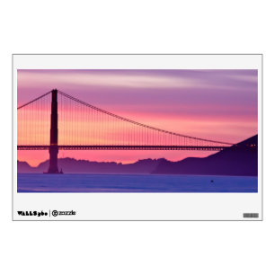 Golden Gate Bridge at Sunset Wall Decal