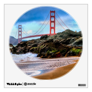Golden Gate Bridge at sunset Wall Decal