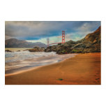 Golden Gate Bridge At Sunset Wood Wall Art at Zazzle