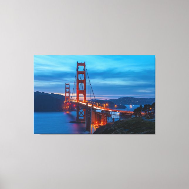 Golden Gate Bridge at Twilight Canvas Print (Front)