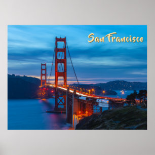 Golden Gate Bridge at Twilight Poster
