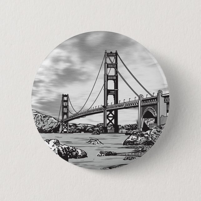 Golden Gate Bridge Button (Front)