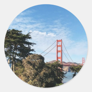Golden Gate Bridge, California CA Classic Round Sticker