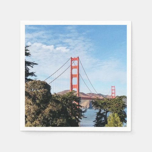 Golden Gate Bridge California CA Paper Napkins