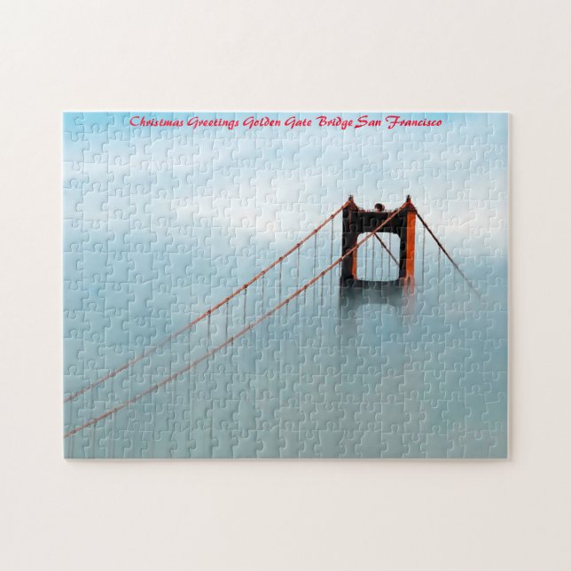 Golden Gate Bridge California.Christmas Greetings Jigsaw Puzzle (Horizontal)