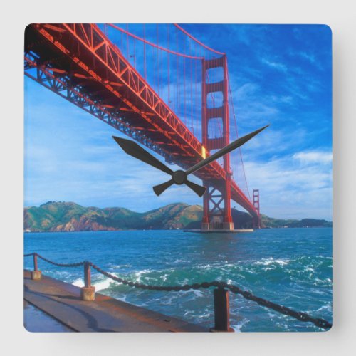 Golden Gate Bridge California Square Wall Clock