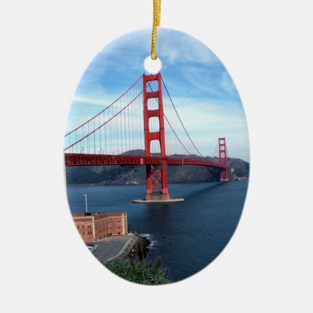 Golden Gate Bridge Ceramic Ornament (Front)