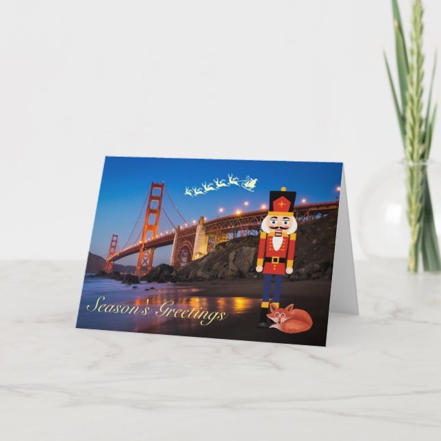 Golden Gate Bridge Christmas Card (Front)
