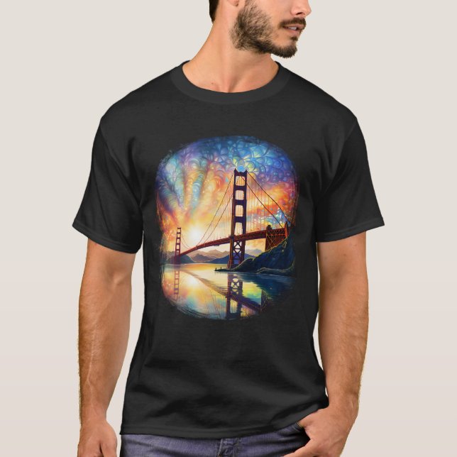 Golden Gate Bridge,Cityscape  T-Shirt (Front)