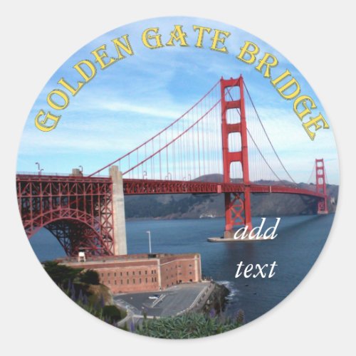 Golden Gate Bridge Classic Round Sticker