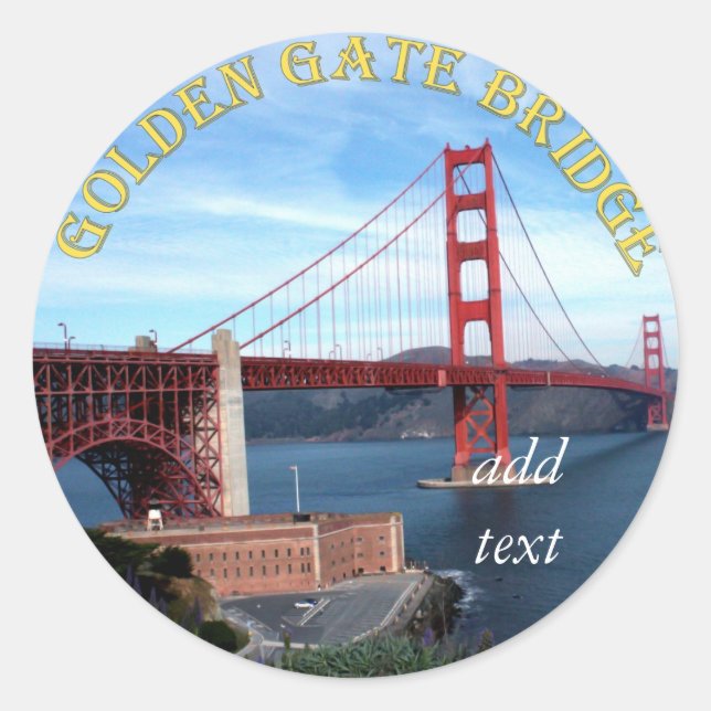Golden Gate Bridge Classic Round Sticker (Front)