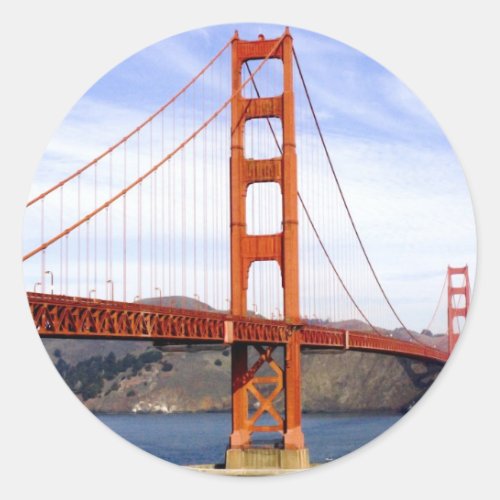 Golden Gate Bridge Classic Round Sticker