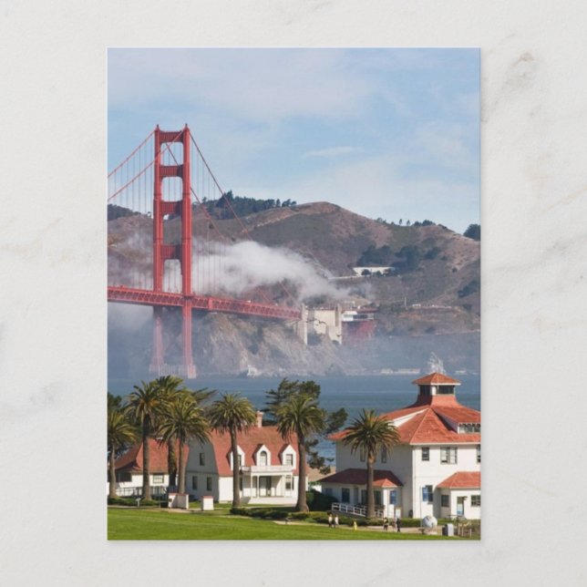 Golden Gate Bridge Coast Guard Station Postcard (Front)
