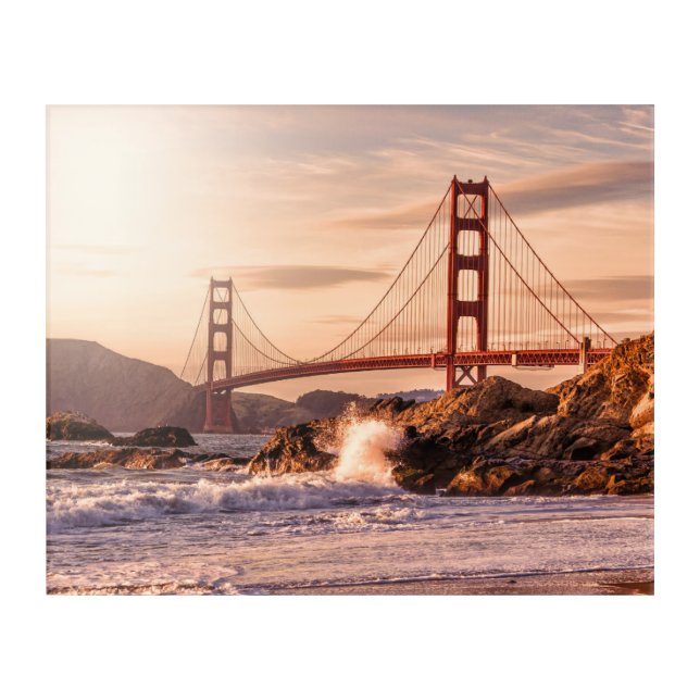 Golden Gate Bridge from Baker Beach Acrylic Print (Front)