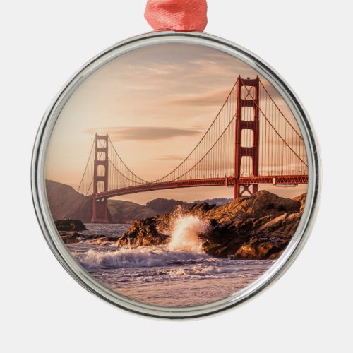 Golden Gate Bridge from Baker Beach Metal Ornament