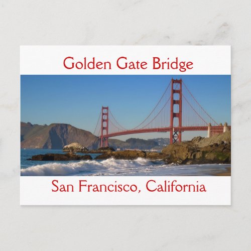 Golden Gate Bridge from Baker Beach Panorama Postcard