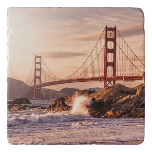 Golden Gate Bridge from Baker Beach Trivet