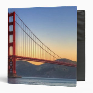 Golden Gate Bridge from San Francisco bay trail. 3 Ring Binder