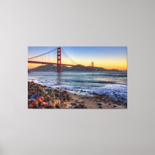 Golden Gate Bridge from San Francisco bay trail Canvas Print