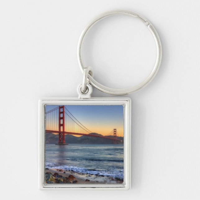 Golden Gate Bridge from San Francisco bay trail. Keychain (Front)