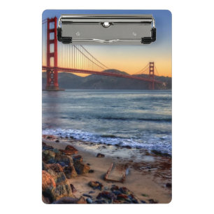 Golden Gate Bridge from San Francisco bay trail. Mini Clipboard