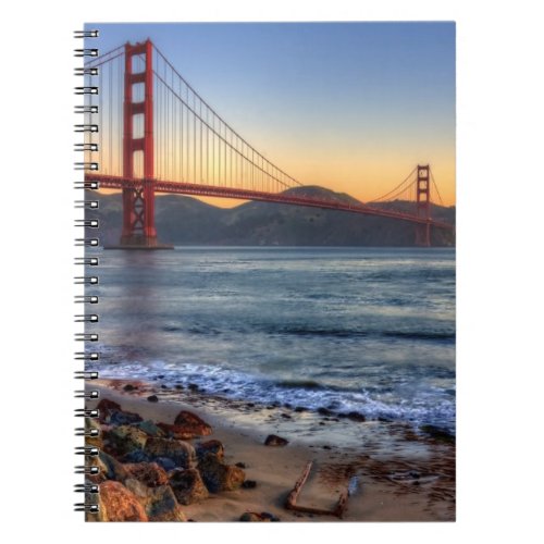 Golden Gate Bridge from San Francisco bay trail Notebook
