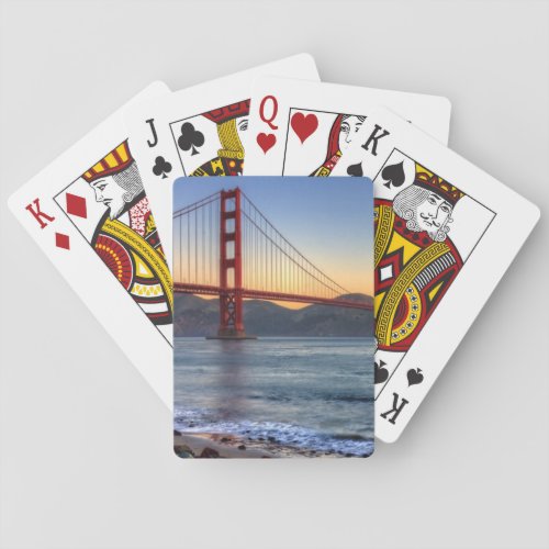 Golden Gate Bridge from San Francisco bay trail Poker Cards