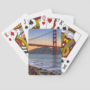 Golden Gate Bridge from San Francisco bay trail. Poker Cards