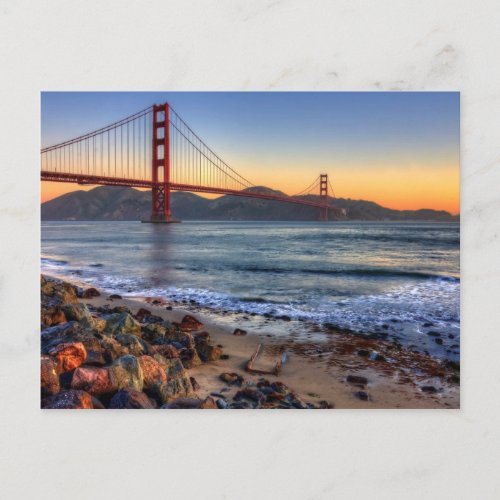 Golden Gate Bridge from San Francisco bay trail Postcard