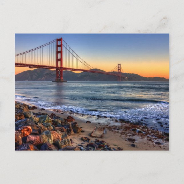 Golden Gate Bridge from San Francisco bay trail. Postcard (Front)