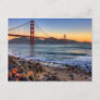 Golden Gate Bridge from San Francisco bay trail. Postcard