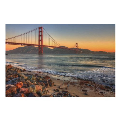 Golden Gate Bridge from San Francisco bay trail Wood Wall Art