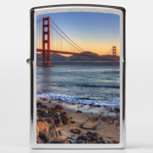 Golden Gate Bridge from San Francisco bay trail. Zippo Lighter