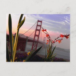 Golden Gate Bridge Garden view1 Postcard