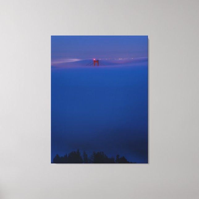Golden Gate Bridge in Fog Canvas Print (Front)