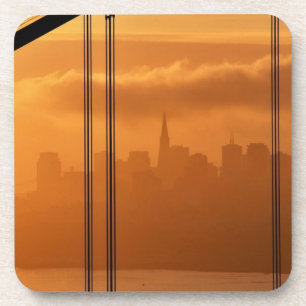 Golden Gate Bridge in front of the San Francisco Beverage Coaster