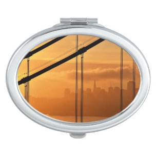 Golden Gate Bridge in front of the San Francisco Vanity Mirror
