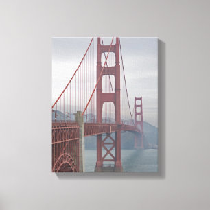 Golden gate bridge in mist. canvas print