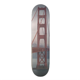 Golden gate bridge in mist. skateboard deck