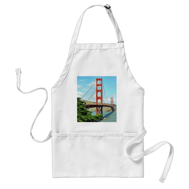 Golden Gate Bridge In San Francisco Adult Apron (Front)